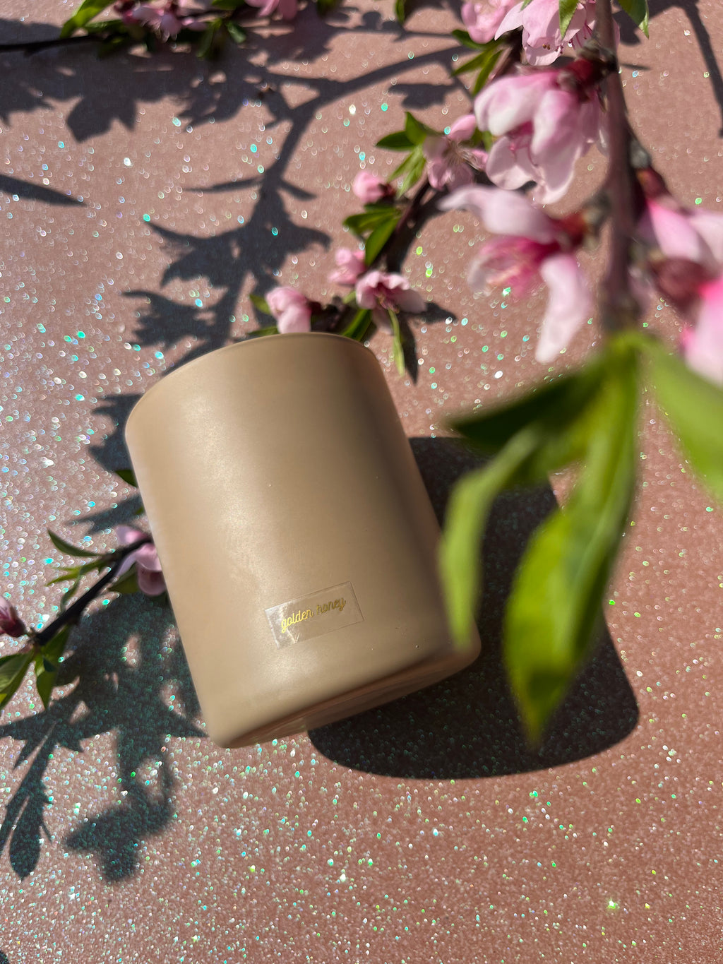 golden honey candle